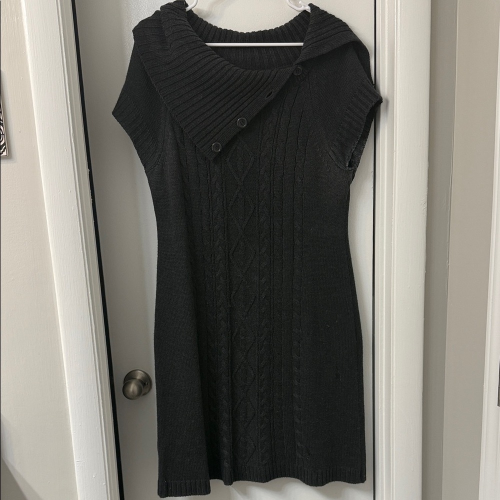 Calvin Klein Black Cable Knit Dress size XL